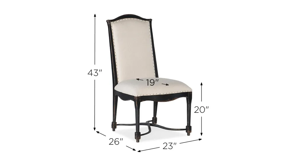 Ciao Bella Upholstered Side Chair - Set of 2 Dimensions