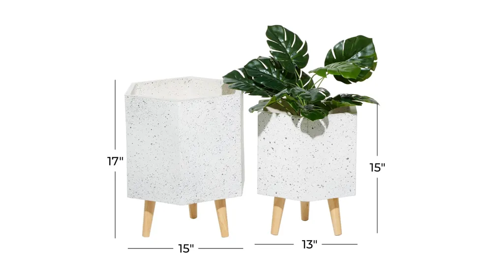 Ivy Collection Vadodara Planter Set of 2 Dimensions