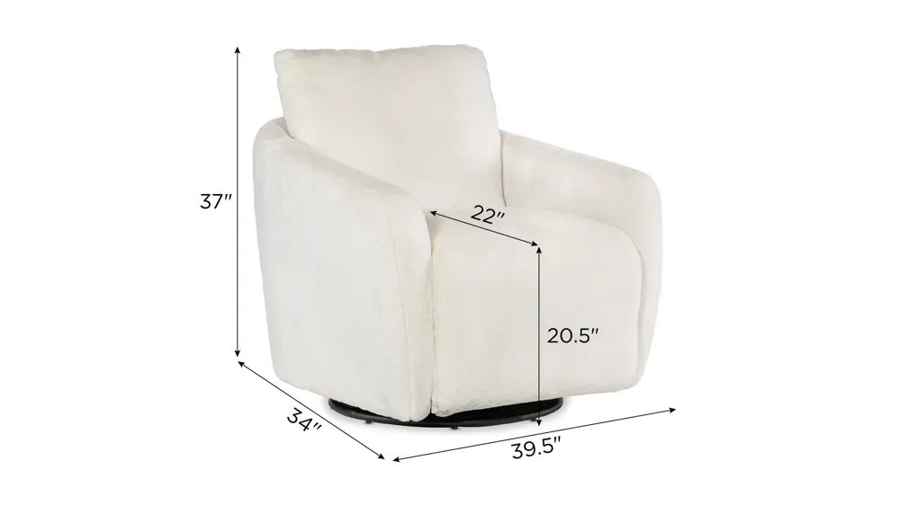 Bonnie Swivel Chair with Power Footrest Dimensions