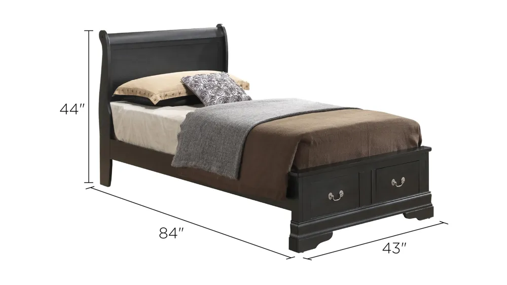 Rossie Storage Bed Dimensions
