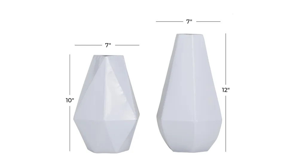 Ivy Collection Maru Vase Set of 2 Dimensions