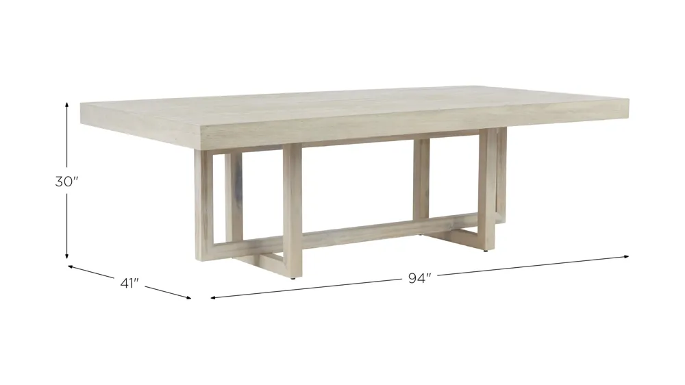 Jalisco 94" Dining Table Dimensions