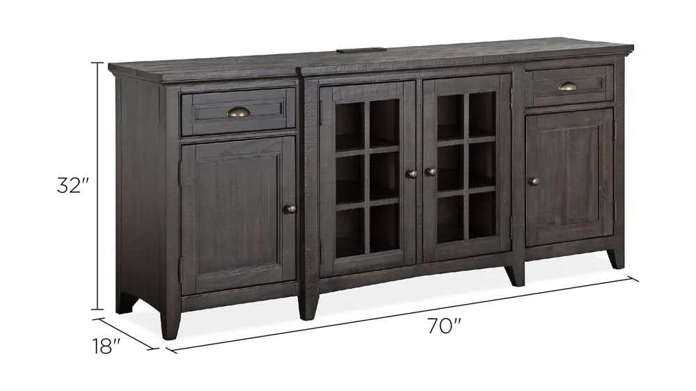 Westley Falls 70" TV Console Dimensions