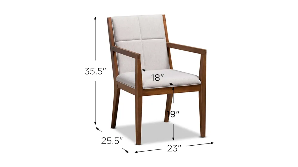 Theresa Accent Chair - set of 2 Dimensions