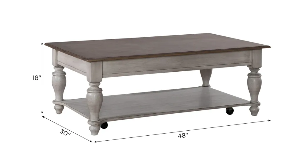 Ocean Isle Cocktail Table Dimensions