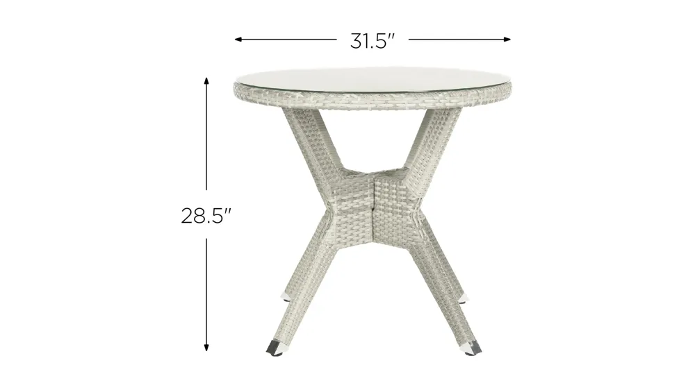Deven Outdoor Round Dining Table Dimensions