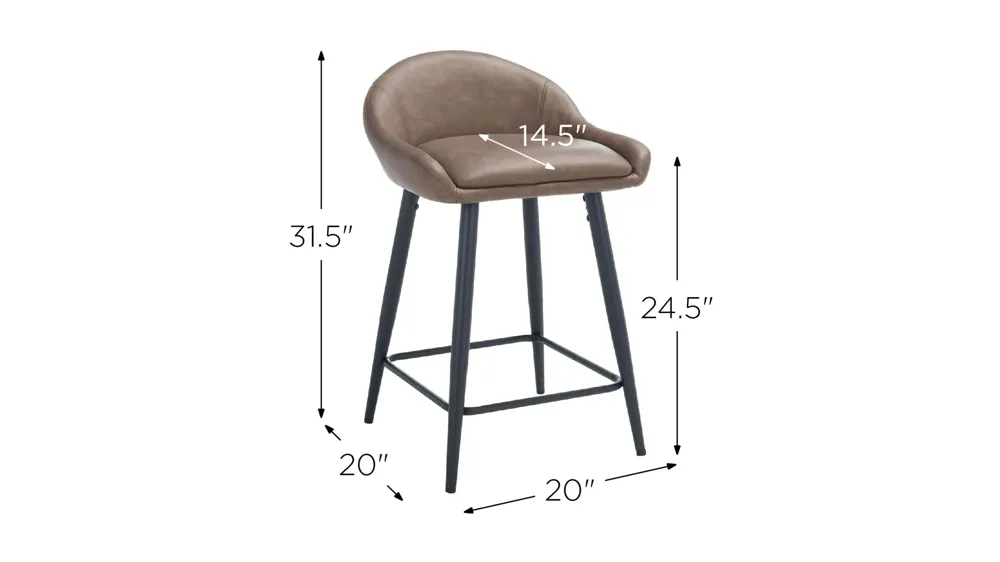 Olga Counter Stool Dimensions