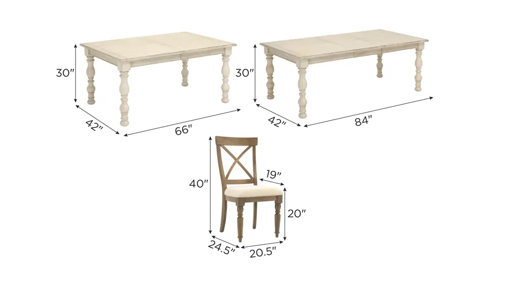 Aberdeen Dining Set Dimensions
