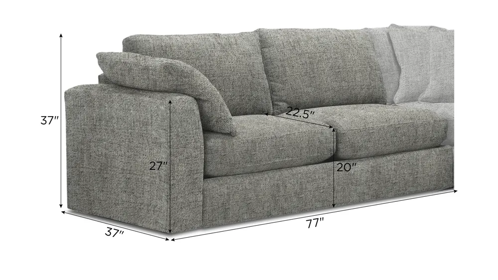 Nappily Left Arm Facing Loveseat Dimensions