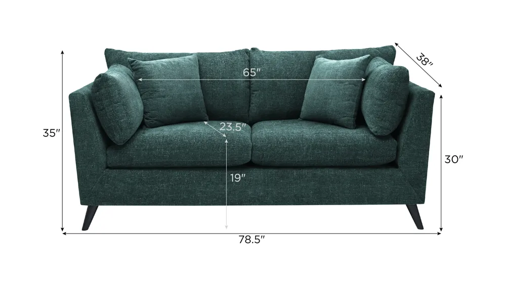 Caruso Loveseat Dimensions