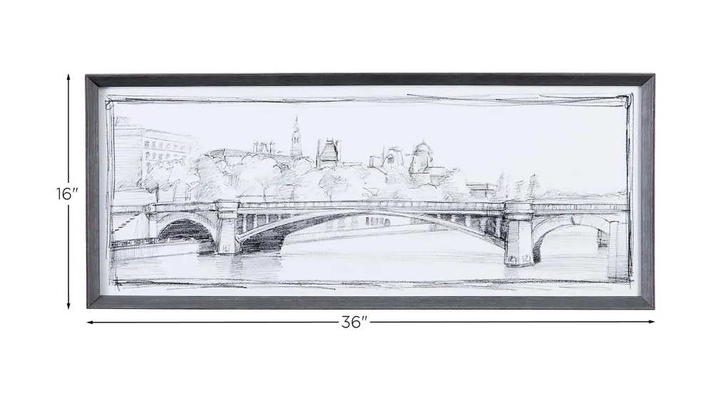 Pont du Notre Dome Wall Art Dimensions