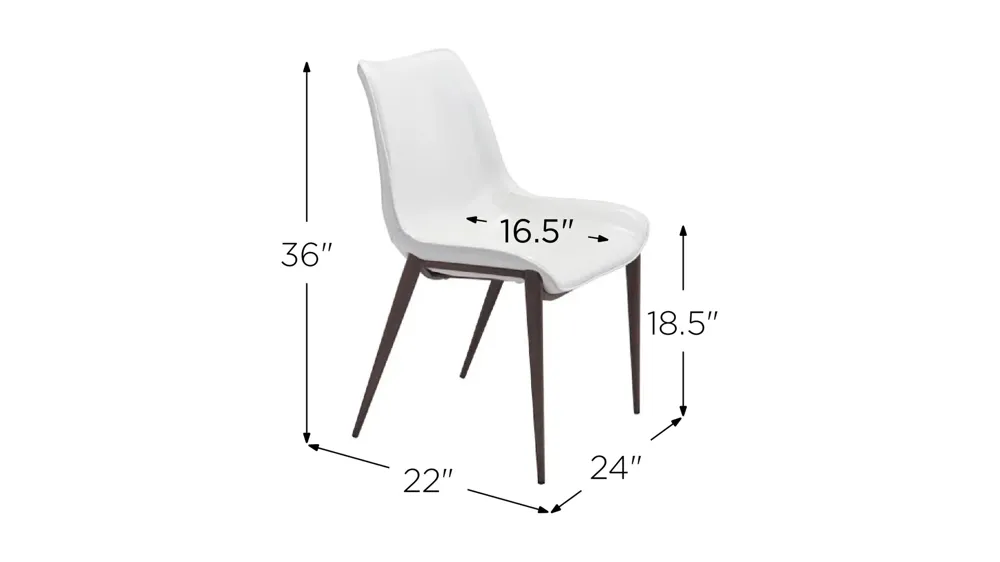 Magnus Dining Chair: Set of 2 Dimensions