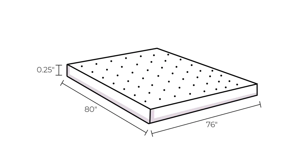 GhostProtector Cool & Crunch-Free Mattress Protector Dimensions