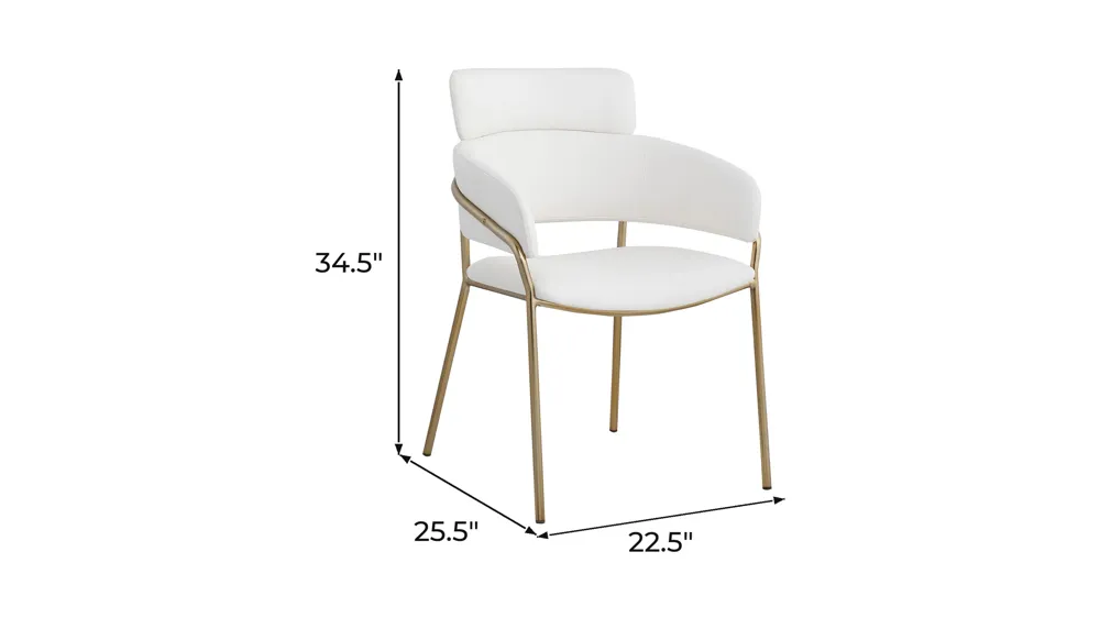Yara Dining Chair - Set of 2 Dimensions