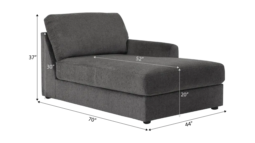 Tessa Right Arm Facing Chaise Dimensions