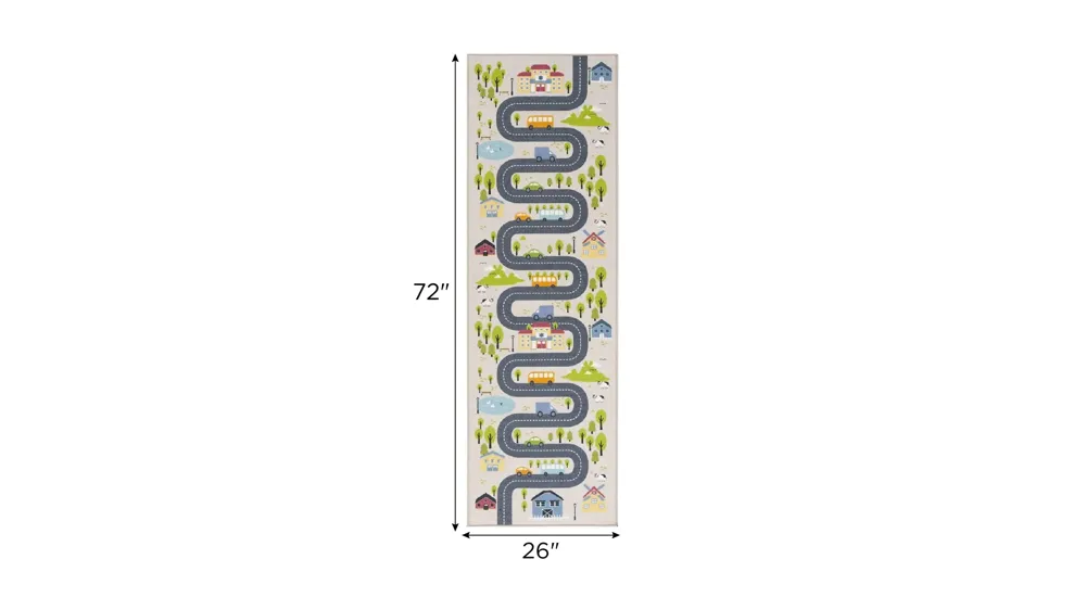 Vestal Kids' Playhouse Rug Dimensions
