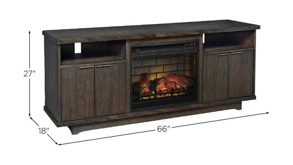 Brazburn TV Stand & Electric Fireplace Dimensions