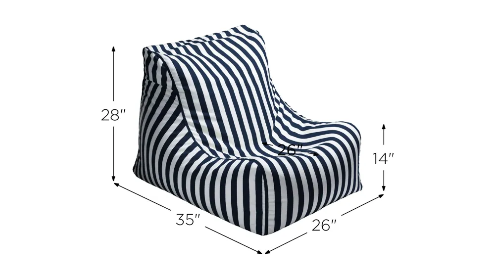 Tobin Outdoor Bean Bag Chair Dimensions