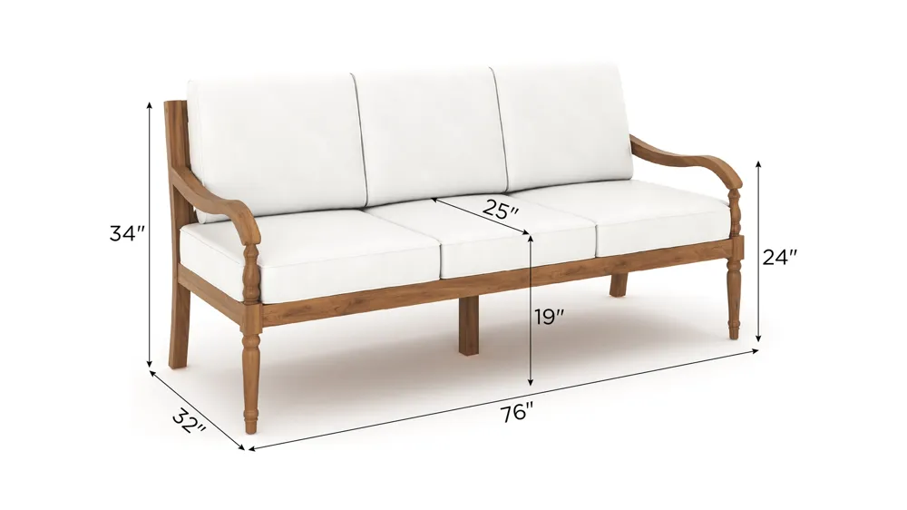 Savannah Patio Sofa Dimensions