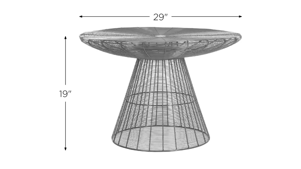 Topeka Wire Coffee Table Dimensions