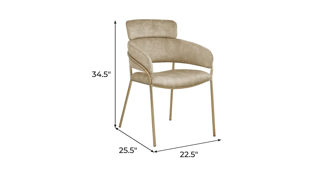 Yara Dining Chair - Set of 2 Dimensions