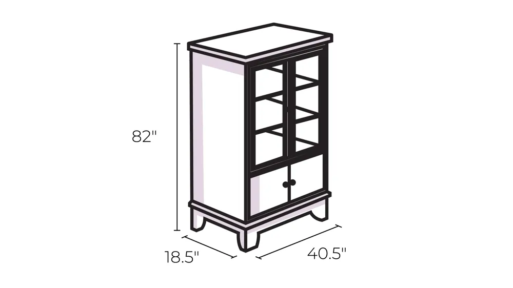 Edgewater Display Cabinet Dimensions