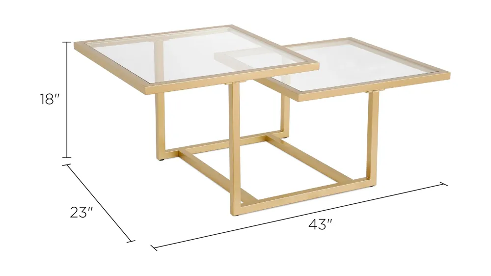 Amalie Two-Tier Coffee Table Dimensions