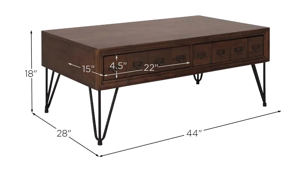 Rhett Cocktail Table Dimensions
