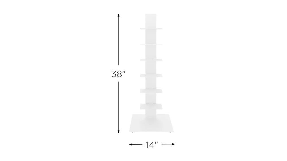 Sapiens 38" Bookcase Tower Dimensions
