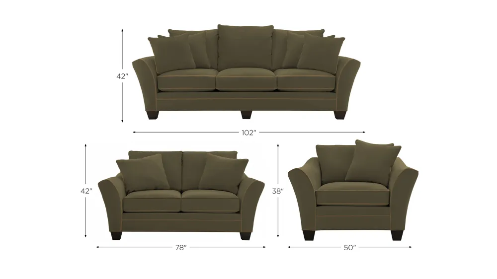 Briarwood Living Room Set Dimensions