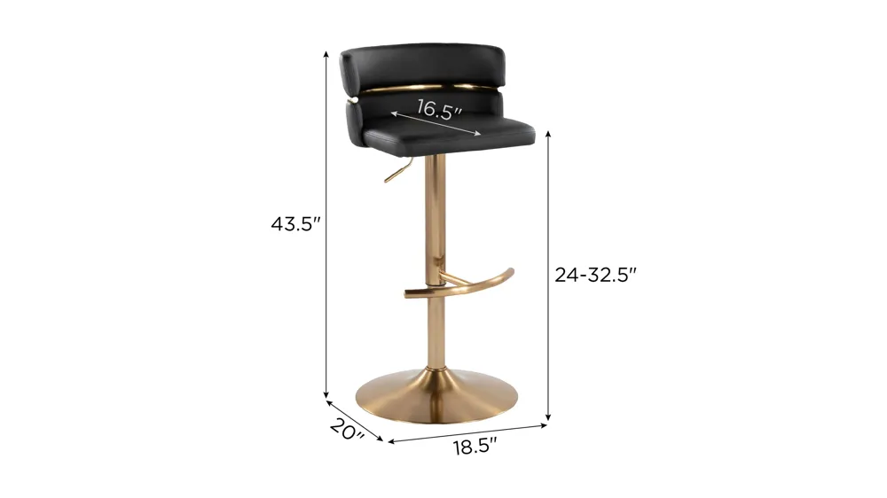 Cinch Adjustable Barstool - Set of 2 Dimensions