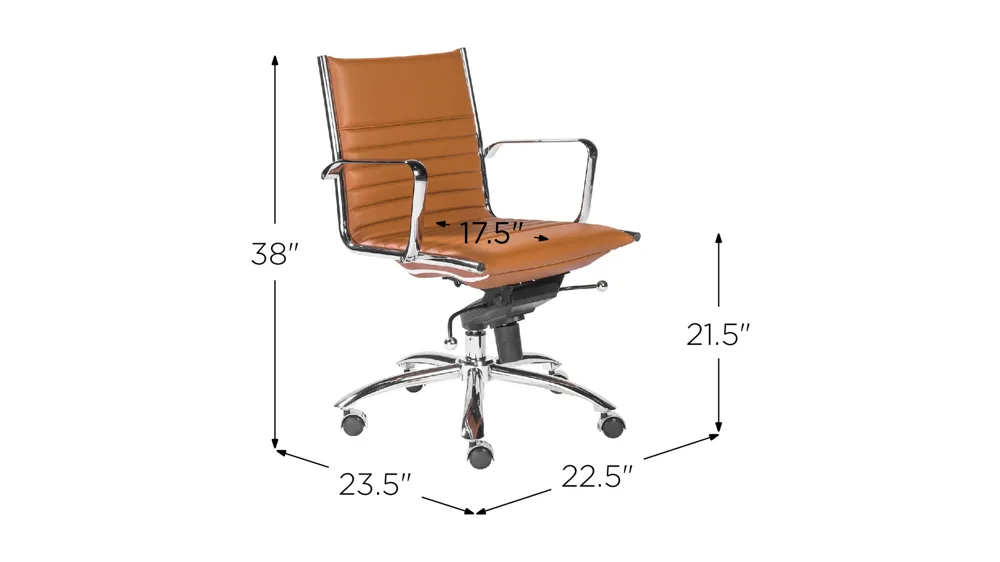 Dirk Low Back Office Chair Dimensions
