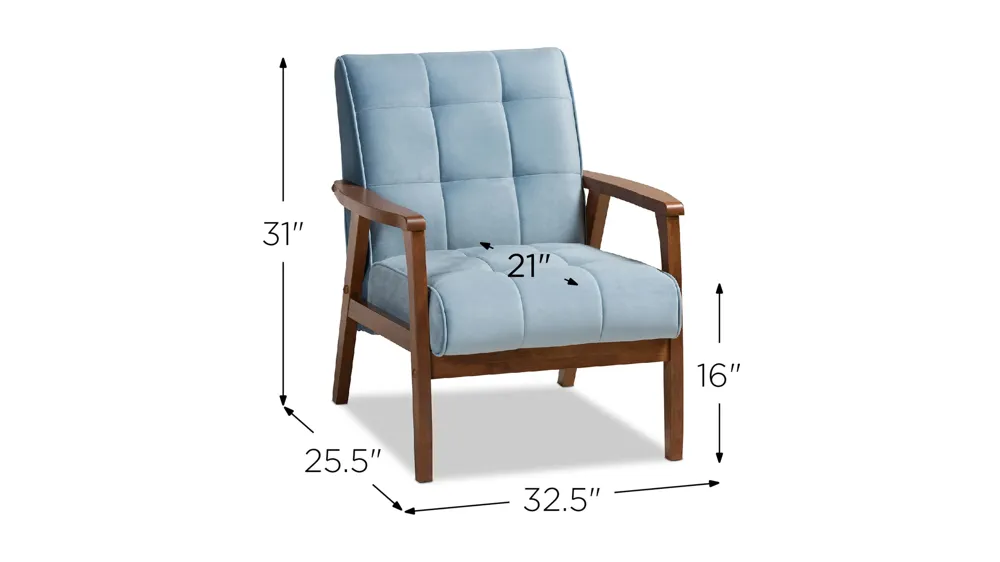 Asta Wood Armchair Dimensions