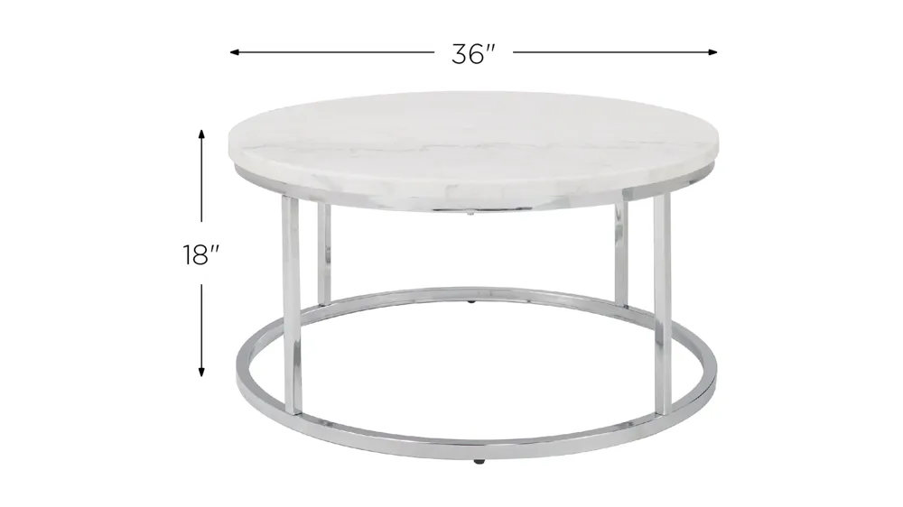 Sabrina Cocktail Table Dimensions
