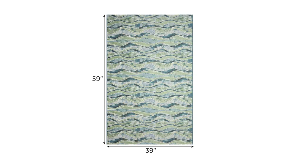 Marina Wave Indoor/Outdoor Area Rug Dimensions