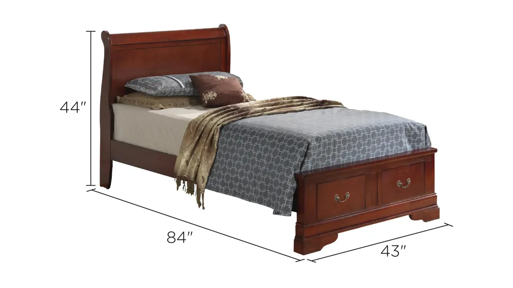 Rossie Storage Bed Dimensions