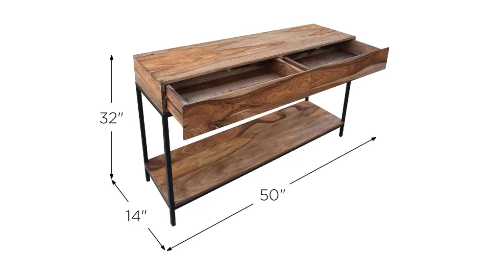 Springdale II Console Table Dimensions