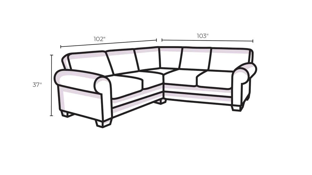 Cityscape 2-pc. Sectional Dimensions