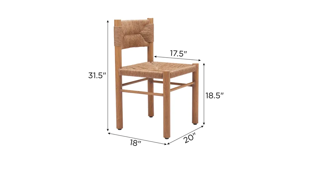 Iska Outdoor Chair - Set of 2 Dimensions