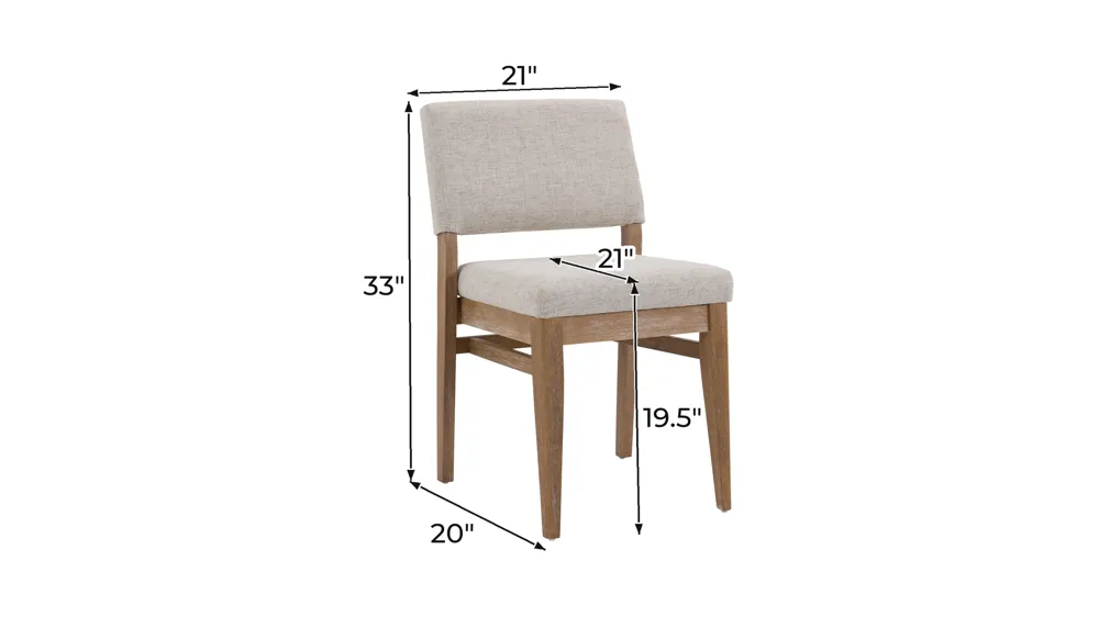 Callisto Stackable Uph Side Chair Dimensions