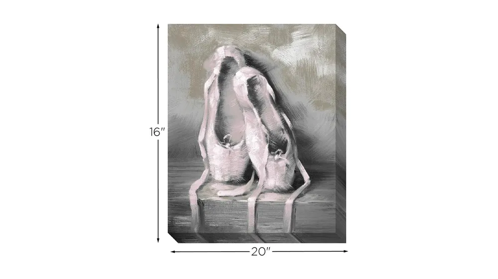 Ballet Slippers I Canvas Wall Art Dimensions