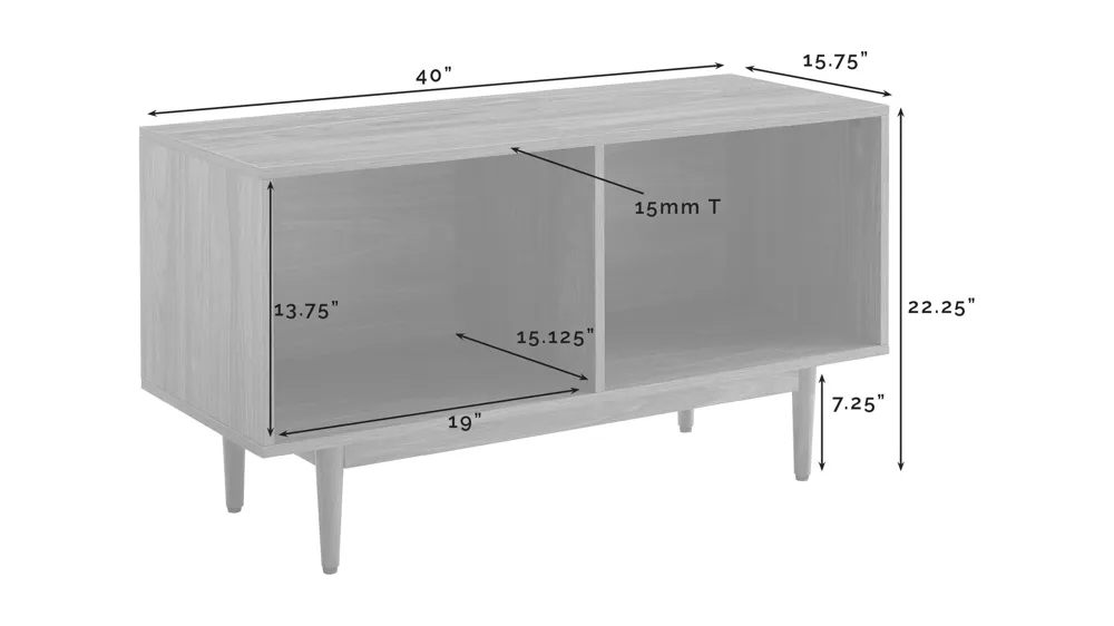 Liam Medium Record Storage Cabinet Dimensions
