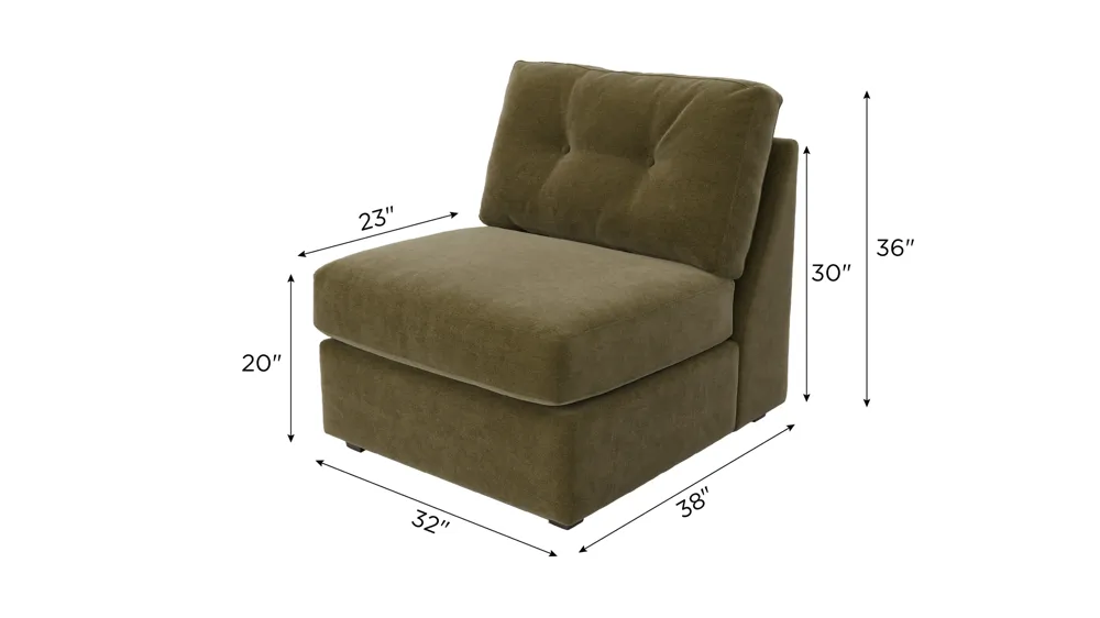 ModularOne Armless Chair Dimensions