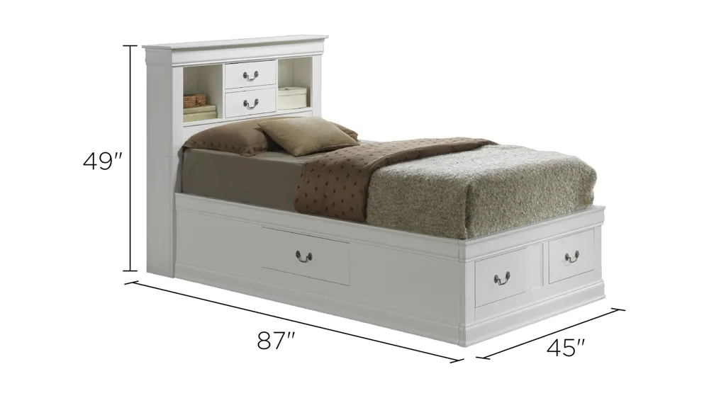Rossie Captains Storage Bed Dimensions