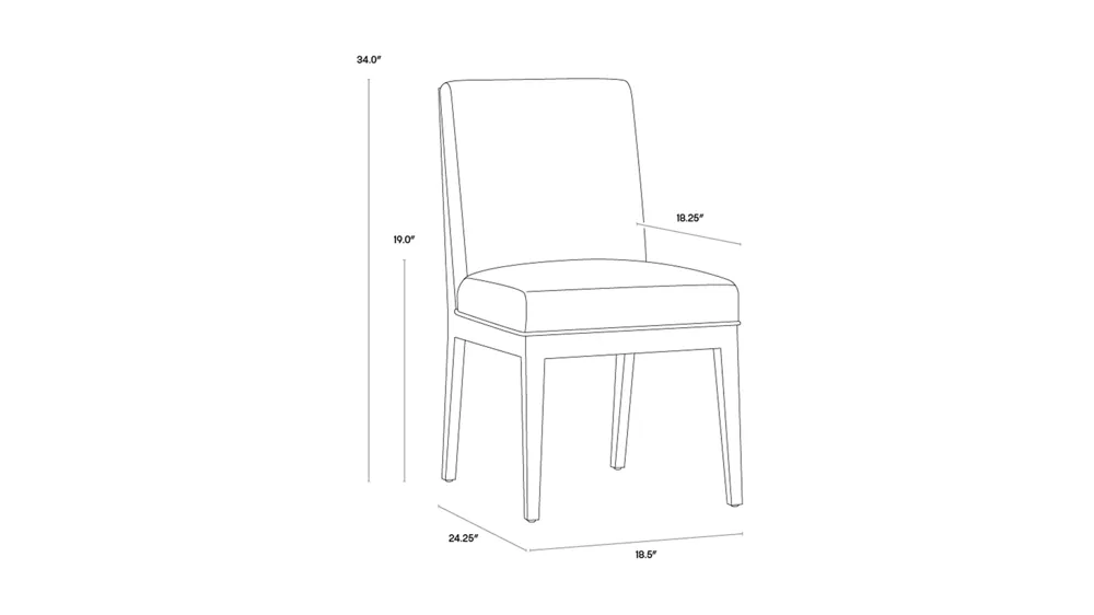 Sofia Dining Chair- Set of 2 Dimensions