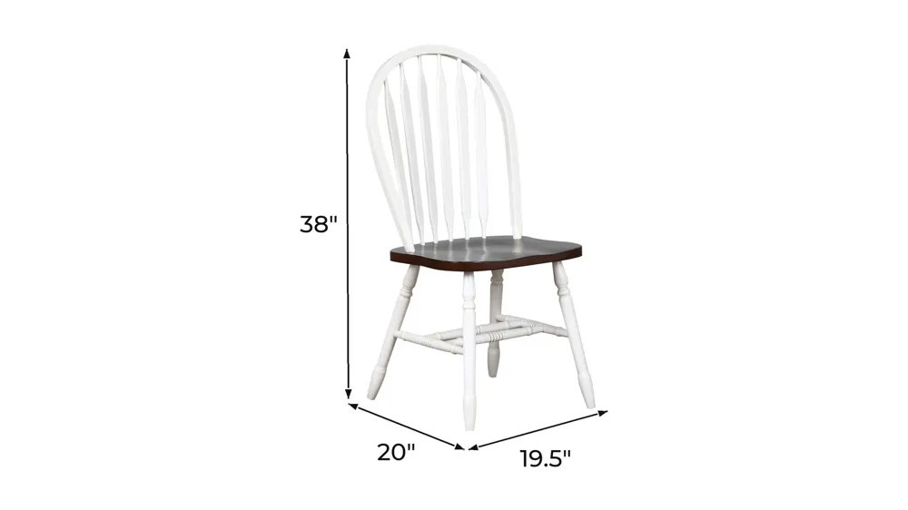 Fenway Arrowback Dining Chair: Set of 2 Dimensions