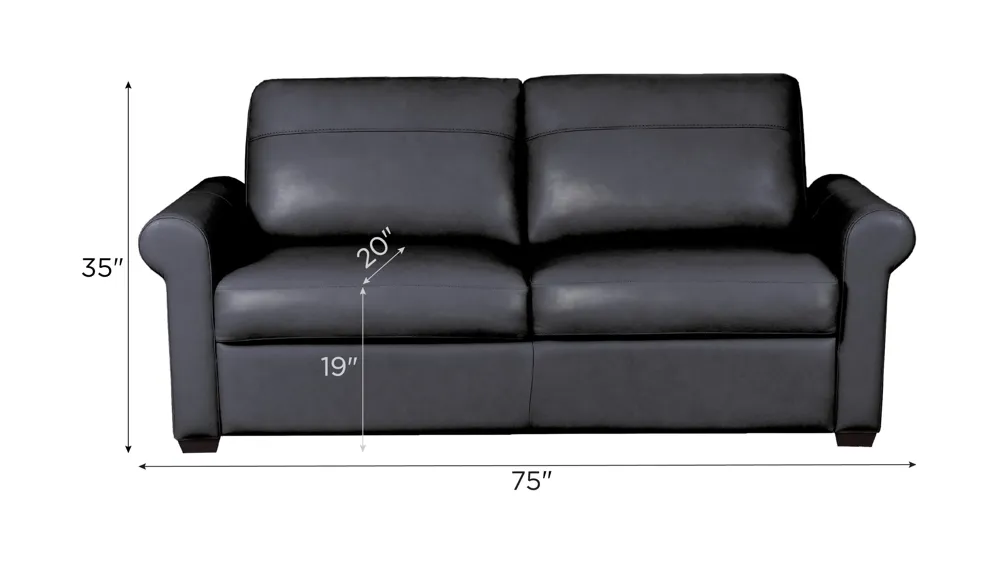 Harley 2-pc. Leather Sofa Dimensions