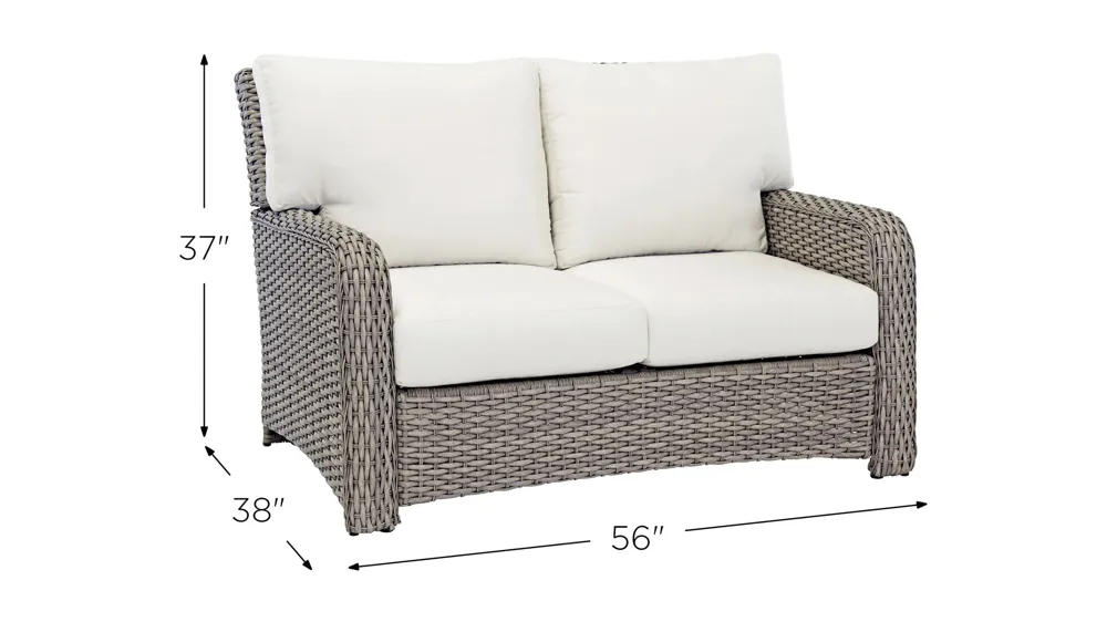 St Tropez Stn Outdoor Loveseat Dimensions