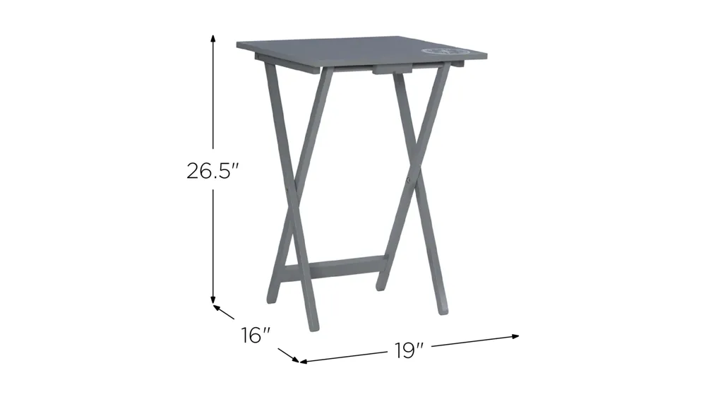 Compass Tray Table Set Dimensions