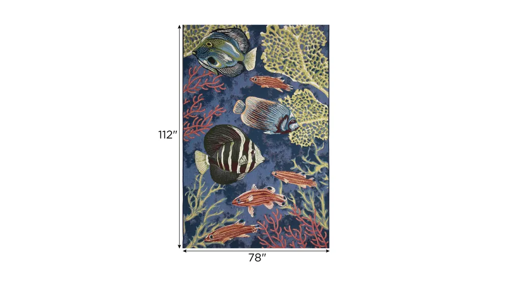 Marina Fish Indoor/Outdoor Area Rug Dimensions